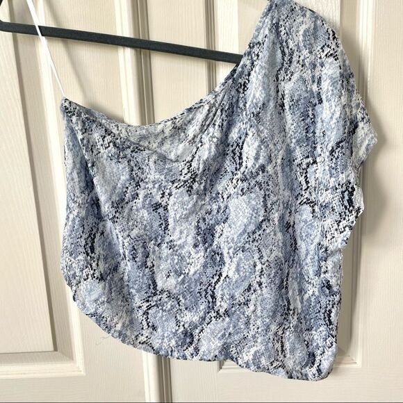Olivaceous blue snake one shoulder top NWT - Picture 3 of 10